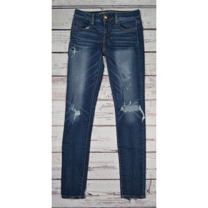 American Eagle Super Super Stretch Jegging Women's Juniors‎ Size 4 Pre-Owned